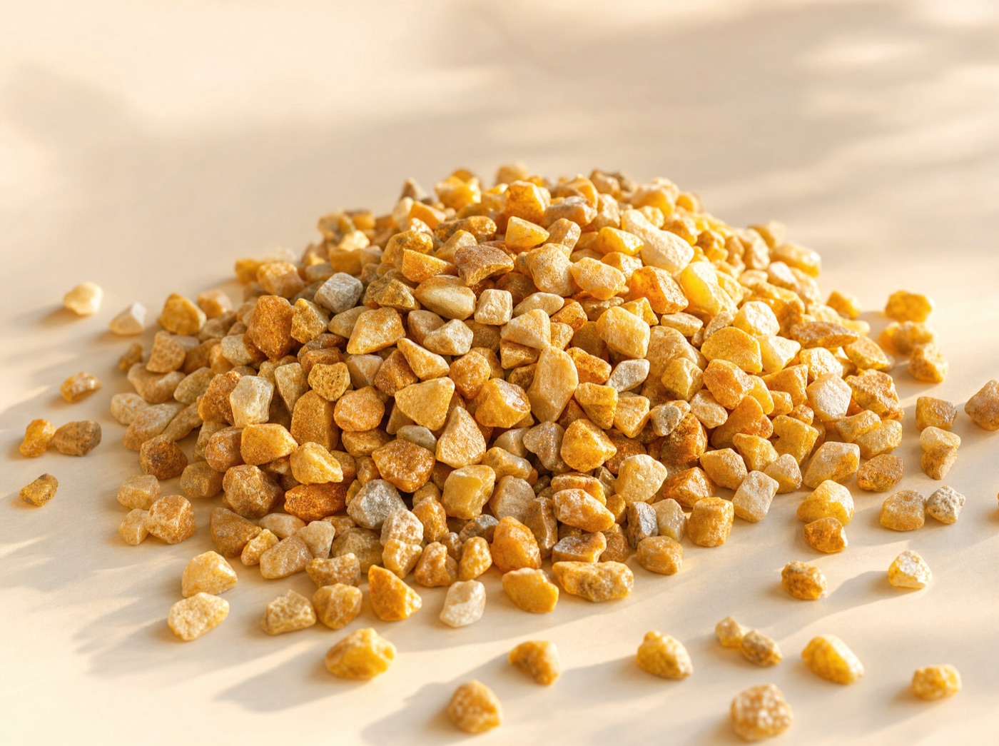 Heap of golden driveway gravel